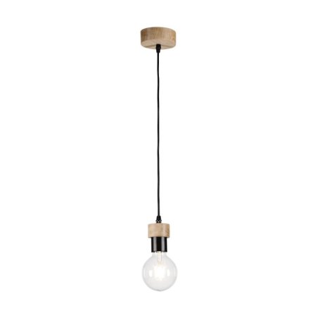 Clarte Wood Lampa Wisząca 1xE27 60W Dąb Olejowany/Czarny
