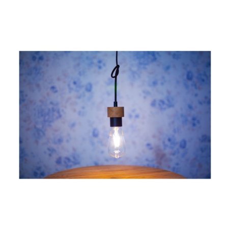 Clarte Wood Lampa Wisząca 1xE27 60W Dąb Olejowany/Czarny