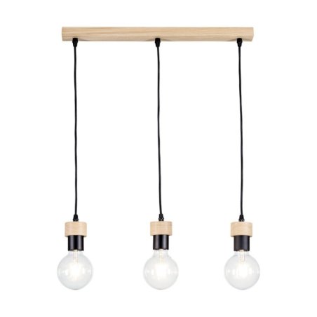 Clarte Wood Lampa Wisząca 3xE27 Max.60W Dąb Olejowany/Czarny