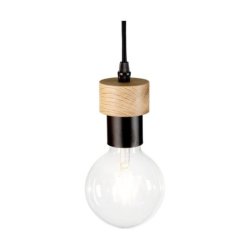 Clarte Wood Lampa Wisząca 3xE27 Max.60W Dąb Olejowany/Czarny
