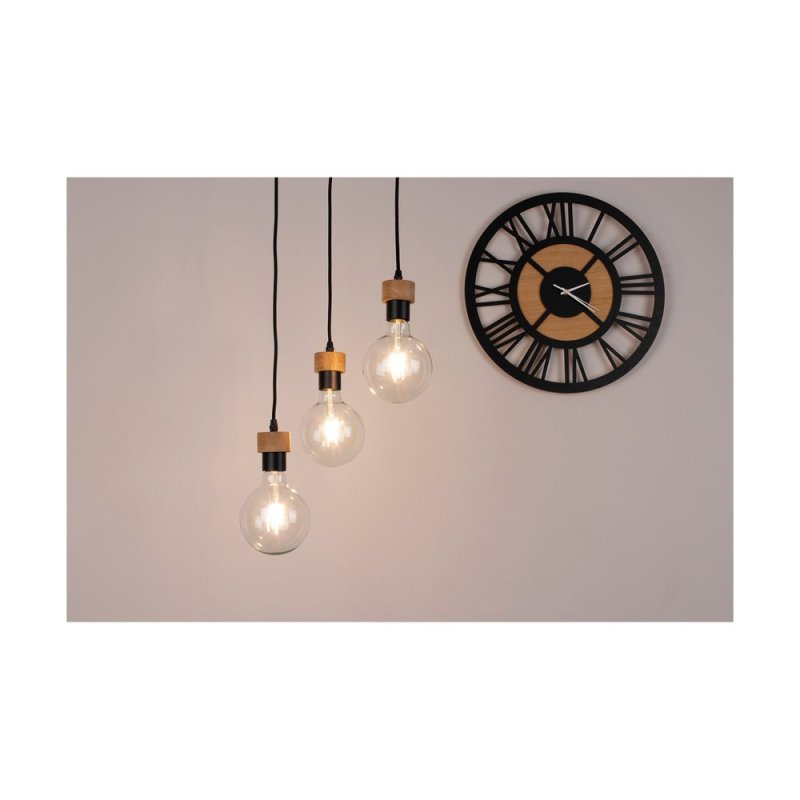 Clarte Wood Lampa Wisząca 3xE27 Max.60W Dąb Olejowany/Czarny