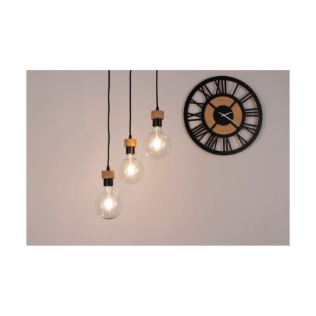 Clarte Wood Lampa Wisząca 3xE27 Max.60W Dąb Olejowany/Czarny