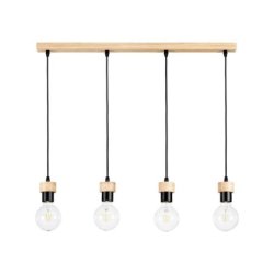 Clarte Wood Lampa Wisząca 4xE27 Max.60W Dąb Olejowany/Czarny