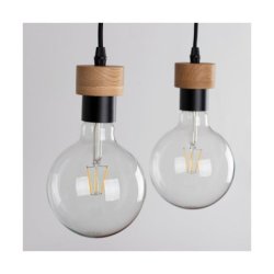 Clarte Wood Lampa Wisząca 4xE27 Max.60W Dąb Olejowany/Czarny