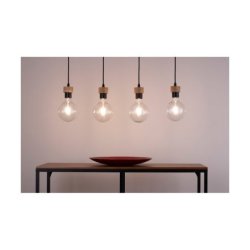 Clarte Wood Lampa Wisząca 4xE27 Max.60W Dąb Olejowany/Czarny