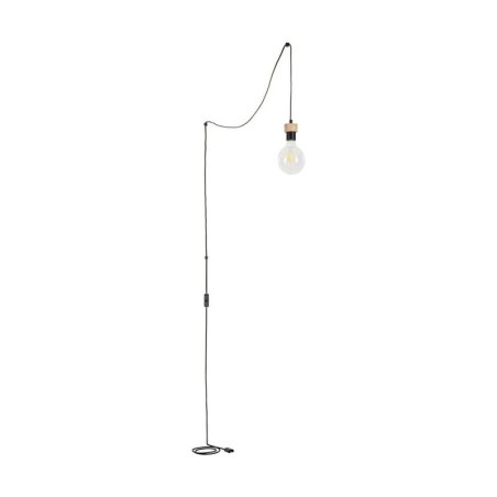 Clarte Wood Lampa Wisząca 1xE27 Max.60W Czarny/Dąb Olejowany/Czarny