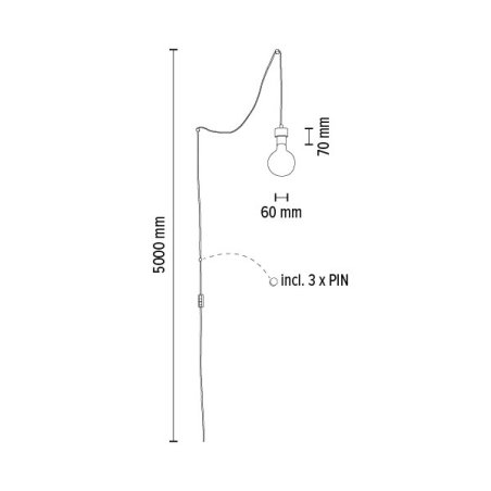 Clarte Wood Lampa Wisząca 1xE27 Max.60W Czarny/Dąb Olejowany/Czarny