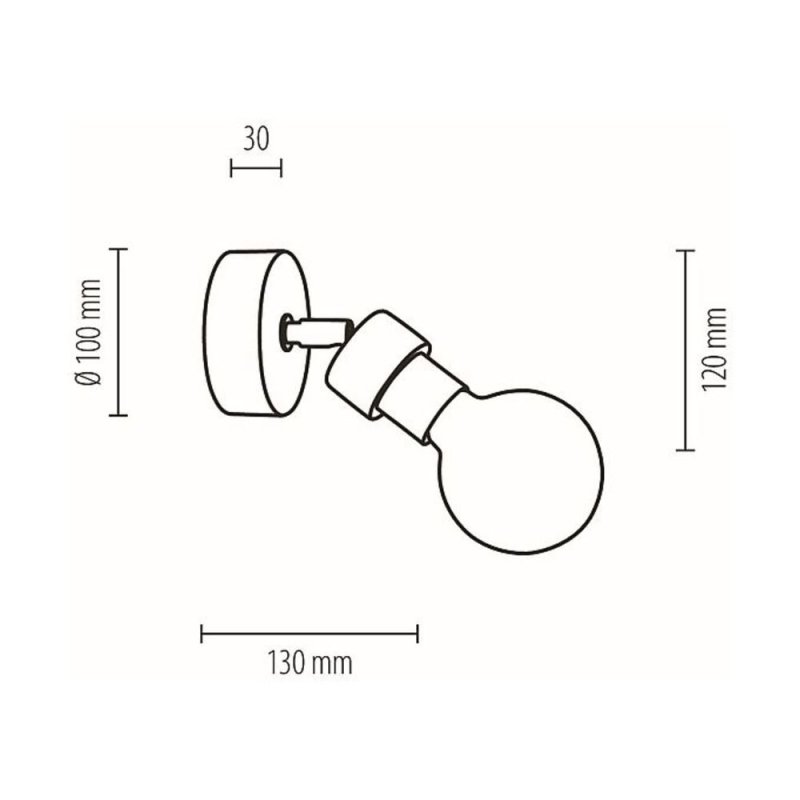Marjolaine Wood Kinkiet 1xE27 Max.25W Dąb Olejowany/Czarny