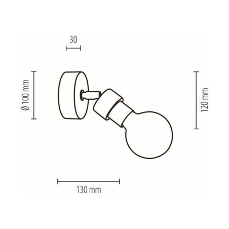 Marjolaine Wood Kinkiet 1xE27 Max.25W Dąb Olejowany/Czarny