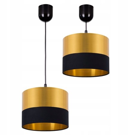 GLAMOUR LAMPA WISZĄCA SUFITOWA ABAŻUR ZŁOTO