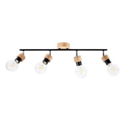 Marjolaine Wood Lampa Sufitowa 4xE27 Max.25W Dąb Olejowany/Czarny