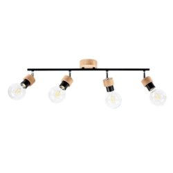 Marjolaine Wood Lampa Sufitowa 4xE27 Max.25W Dąb Olejowany/Czarny