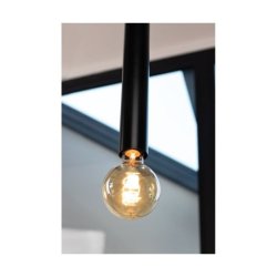 Barrel Lampa Wisząca 1xE27 Max.60W Czarny/Czarny/Czarny PVC