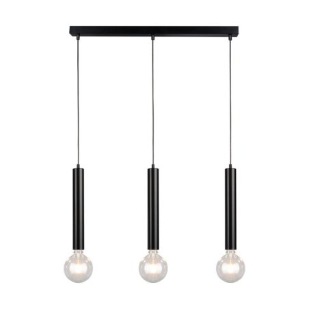 Barrel Lampa Wisząca 3xE27 Max.60W Czarny/Czarny/Czarny PVC