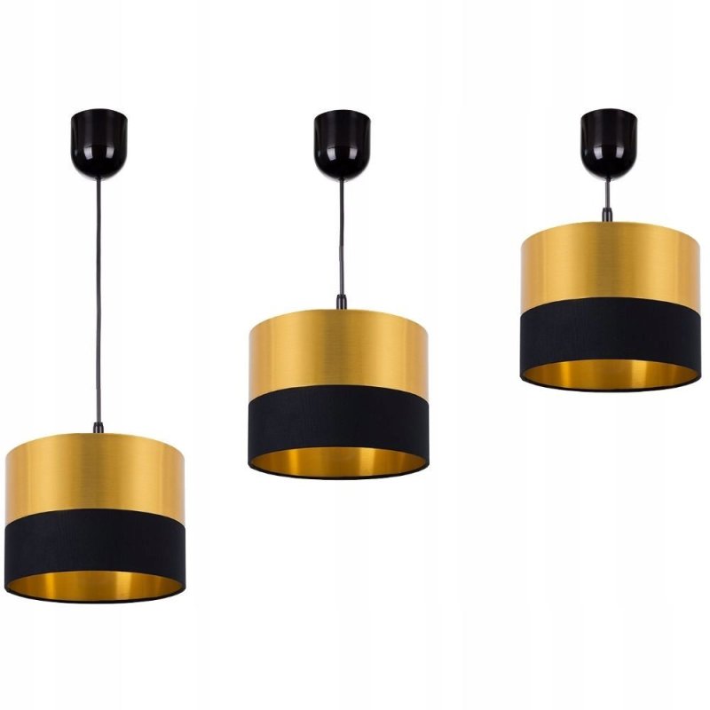 GLAMOUR LAMPA WISZĄCA SUFITOWA ABAŻUR ZŁOTO