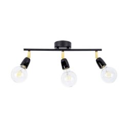Porcia Lampa Sufitowa 3xE27 Max.25W Czarny/Złoty