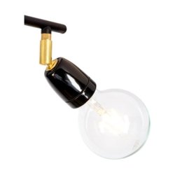 Porcia Lampa Sufitowa 3xE27 Max.25W Czarny/Złoty