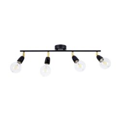 Porcia Lampa Sufitowa 4xE27 Max.25W Czarny/Złoty