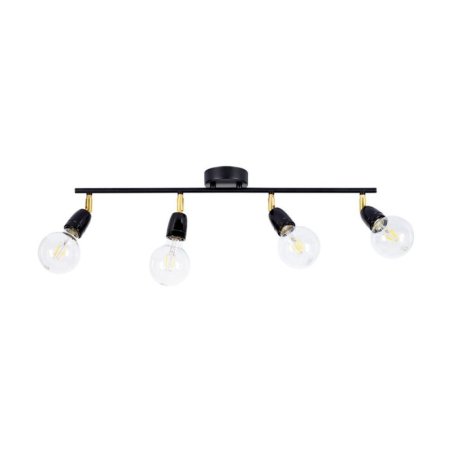 Porcia Lampa Sufitowa 4xE27 Max.25W Czarny/Złoty