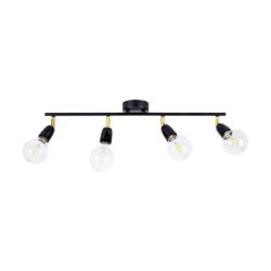 Porcia Lampa Sufitowa 4xE27 Max.25W Czarny/Złoty