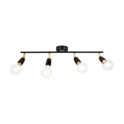 Porcia Lampa Sufitowa 4xE27 Max.25W Czarny/Złoty