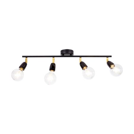 Porcia Lampa Sufitowa 4xE27 Max.25W Czarny/Złoty