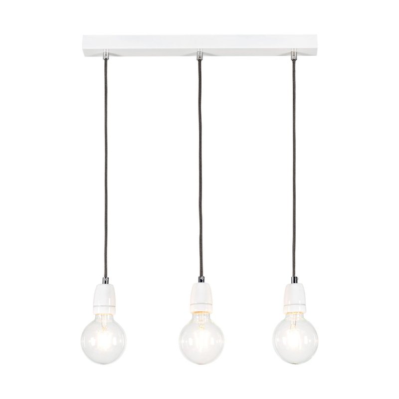 Porcia Lampa Wisząca 3xE27 Max.60W Biały/Antracyt
