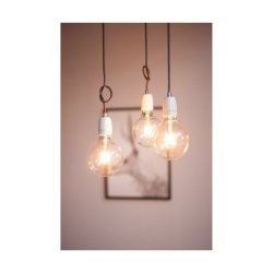 Porcia Lampa Wisząca 3xE27 Max.60W Biały/Antracyt
