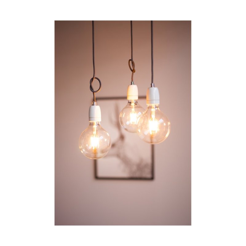 Porcia Lampa Wisząca 3xE27 Max.60W Biały/Antracyt