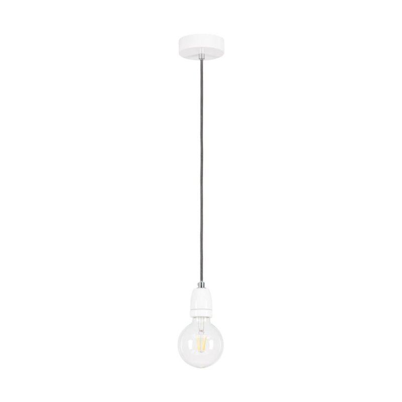 Porcia Lampa Wisząca 1xE27 Max.60W Biały/Antracyt
