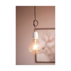 Porcia Lampa Wisząca 1xE27 Max.60W Biały/Antracyt