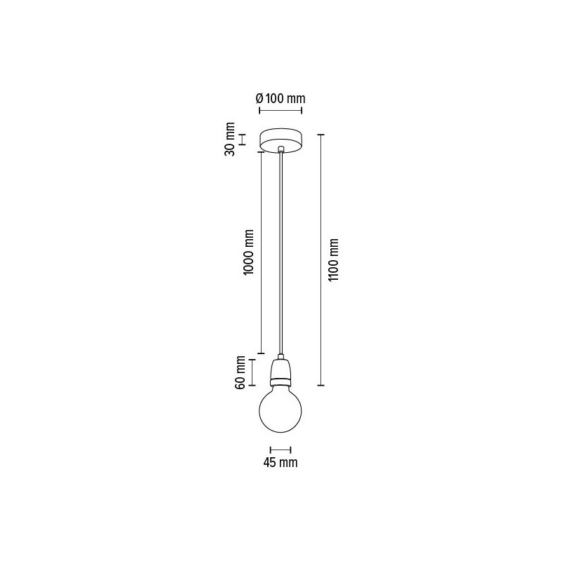 Porcia Lampa Wisząca 1xE27 Max.60W Biały/Antracyt