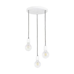 Porcia Lampa Wisząca 3xE27 Max.60W Biały/Antracyt
