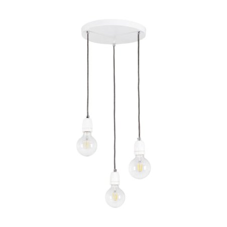 Porcia Lampa Wisząca 3xE27 Max.60W Biały/Antracyt
