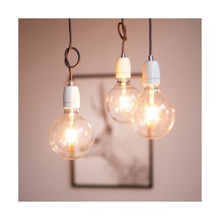 Porcia Lampa Wisząca 3xE27 Max.60W Biały/Antracyt