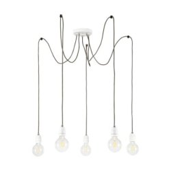 Porcia Lampa Wisząca 5xE27 Max.60W Biały/Antracyt