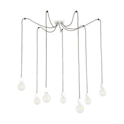 Porcia Lampa Wisząca 7xE27 Max.60W Biały/Antracyt
