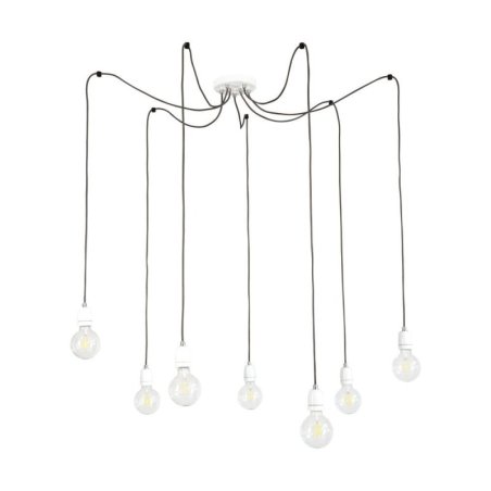 Porcia Lampa Wisząca 7xE27 Max.60W Biały/Antracyt