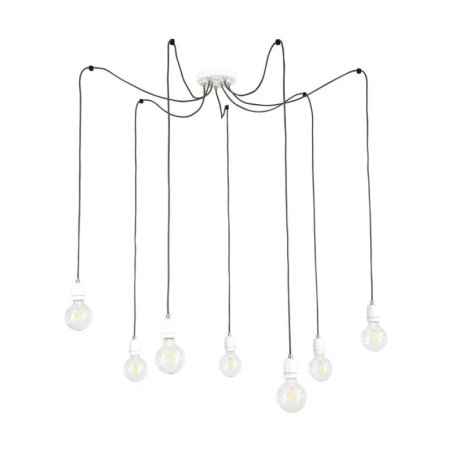 Porcia Lampa Wisząca 7xE27 Max.60W Biały/Antracyt