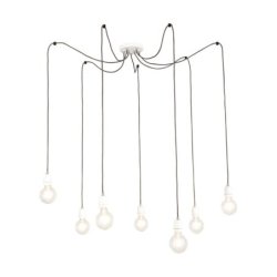Porcia Lampa Wisząca 7xE27 Max.60W Biały/Antracyt