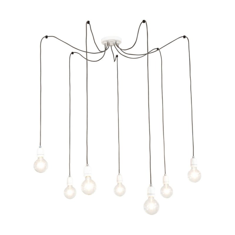 Porcia Lampa Wisząca 7xE27 Max.60W Biały/Antracyt