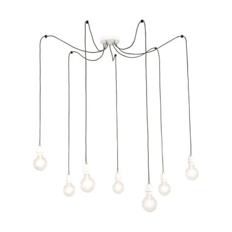 Porcia Lampa Wisząca 7xE27 Max.60W Biały/Antracyt