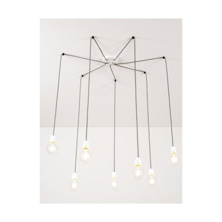 Porcia Lampa Wisząca 7xE27 Max.60W Biały/Antracyt