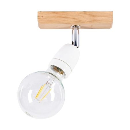 Porcia Wood Kinkiet 1xE27 Max.25W Dąb Olejowany/Biały