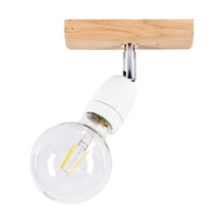 Porcia Wood Kinkiet 1xE27 Max.25W Dąb Olejowany/Biały