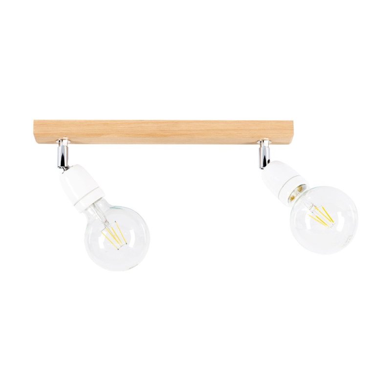 Porcia Wood Lampa Sufitowa 2xE27 Max.25W Dąb Olejowany/Biały