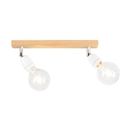 Porcia Wood Lampa Sufitowa 2xE27 Max.25W Dąb Olejowany/Biały