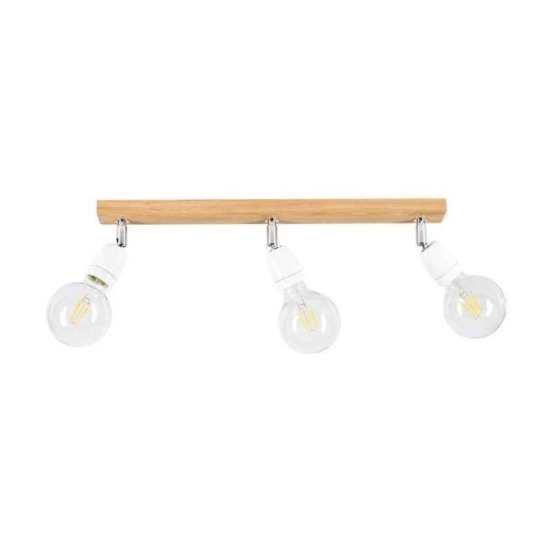 Porcia Wood Lampa Sufitowa 3xE27 Max.25W Dąb Olejowany/Biały