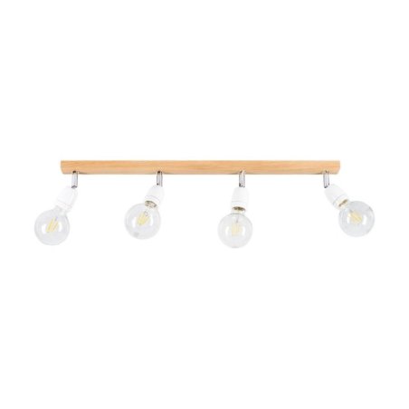 Porcia Wood Lampa Sufitowa 4xE27 Max.25W Dąb Olejowany/Biały