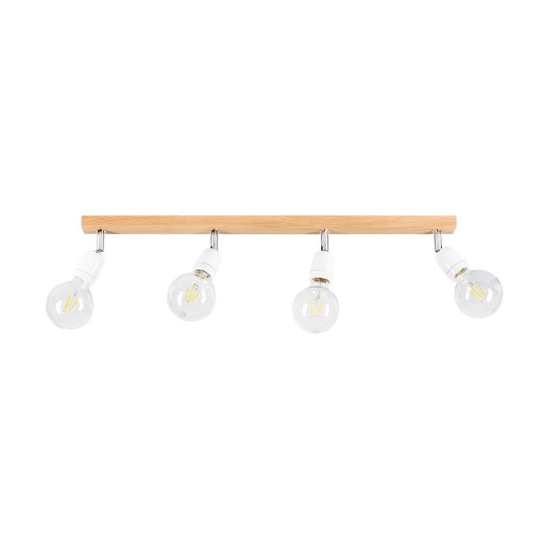 Porcia Wood Lampa Sufitowa 4xE27 Max.25W Dąb Olejowany/Biały